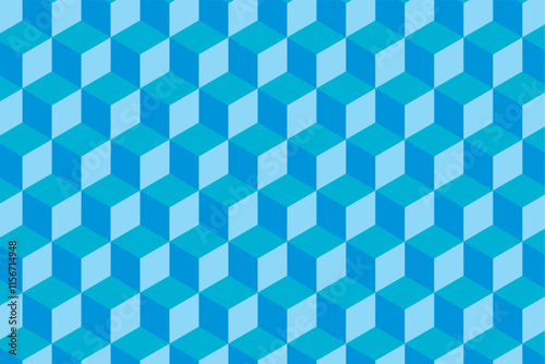 3d vector geometric pattern blue cyan