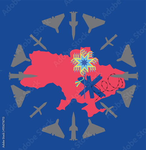 Holy evening with the sounds of air raid sirens. War in Ukraine