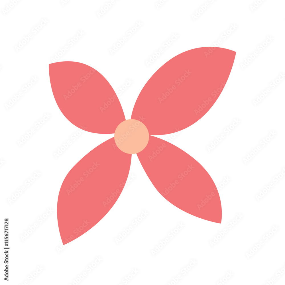Flower head flat design template elements, flower head clip art vector illustration Flower head flat design template elements, flower head clip art vector illustration