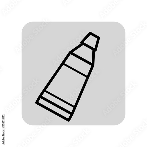 Medical ointment line icon. Treatment, tube with cream, care outline sign. Medicine and healthcare concept. Vector illustration, symbol element for web design and apps