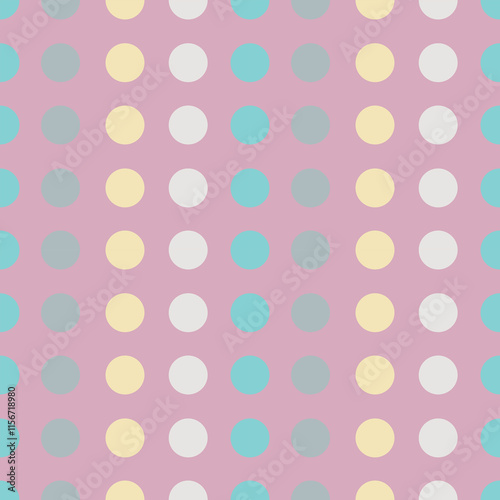 Neon Pastel Polka Dot Seamless Patterns