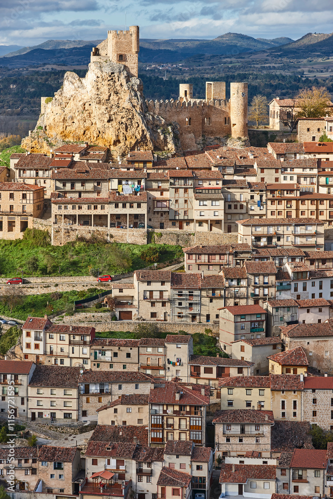 Picturesque medieval village of Frias. Burgos Castilla y Leon. Spain
