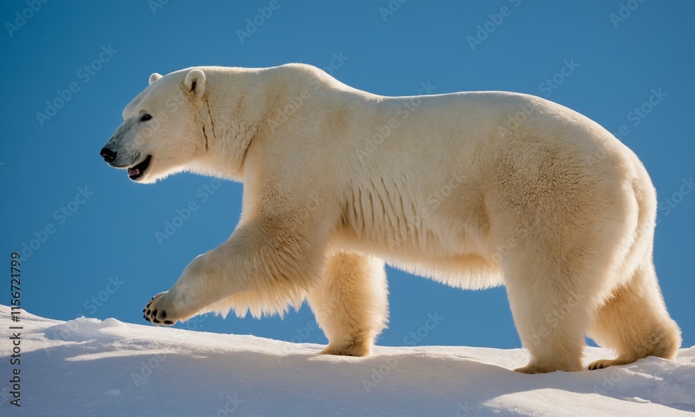 북극곰 눈밭을 걷고있다 우아한 북극곰 북극곰 눈밭을 걷고있다 우아한 북극곰