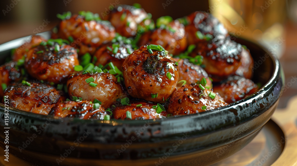 Grilled Chicken Cocktail Sausages with Rosemary and Glaze
Grilled Chicken Cocktail Sausages with Rosemary and Glaze