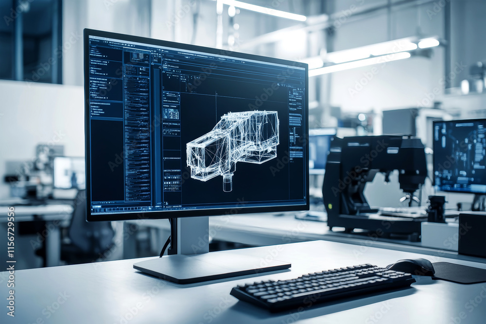 Exploring advanced design concepts with modern CNC technology in a high-tech mechanical engineering environment