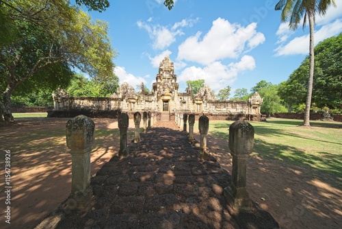 Sadok kok Thom Historical Park, a beautiful Temple in the khok sung district, Sa Kaeo, Thailand. photo