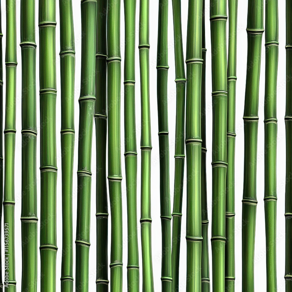 Fototapeta premium A vibrant display of green bamboo stalks, showcasing their natural beauty and strength.