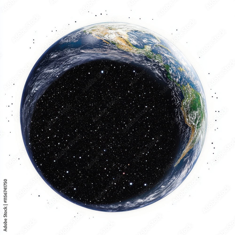 Obraz premium A stunning view of Earth surrounded by a vast expanse of stars, showcasing the beauty of our planet and the universe.