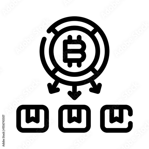 distributed line icon