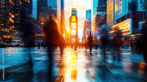 Wallpaper Mural The Sunset in Times Square Torontodigital.ca