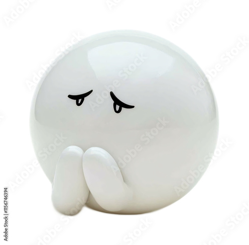 Boredom Isolated on White Background - Lack of Engagement