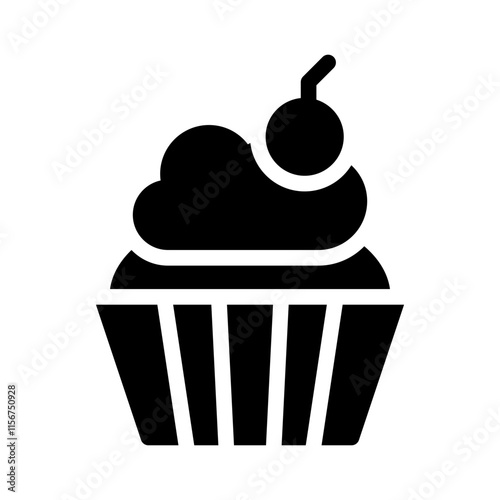 dessert glyph icon