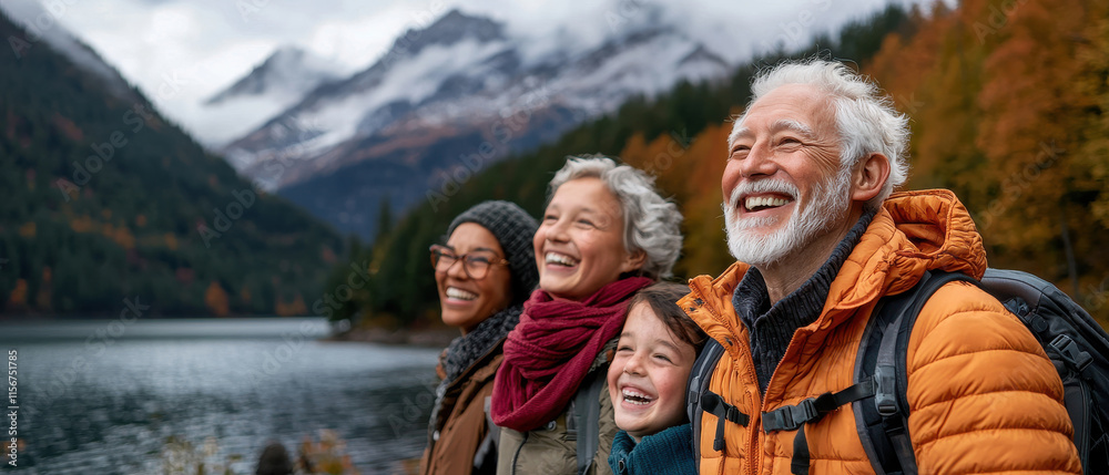 A joyful group of diverse individuals smiles together outdoors, surrounded by mountains and a serene lake, capturing the essence of friendship and adventure. A joyful group of diverse individuals smiles together outdoors, surrounded by mountains and a serene lake, capturing the essence of friendship and adventure.