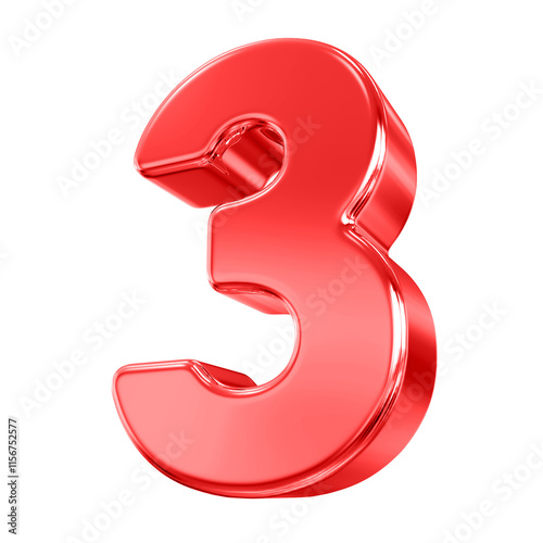 Red Number  3