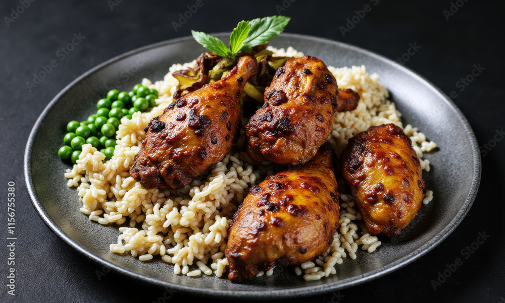 Jerk Chicken with Rice and Peas Jerk Chicken with Rice and Peas