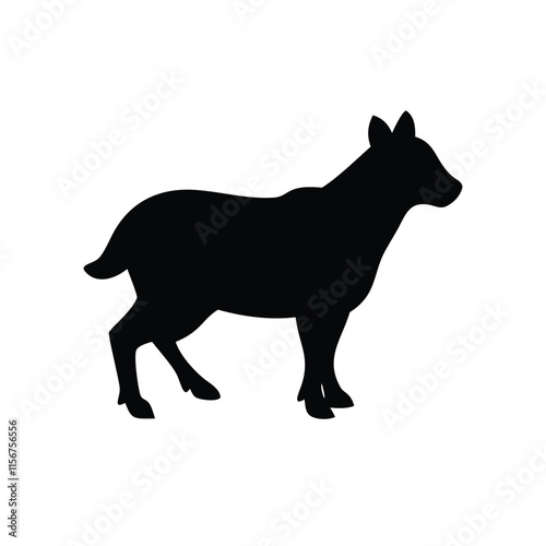 A antelope vector silhouette illustration