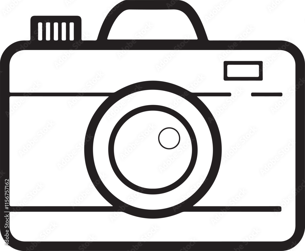 Camera icon vector in trendy flat style isolated on white background. Camera symbol for web site design, logo, app Camera icon vector in trendy flat style isolated on white background. Camera symbol for web site design, logo, app