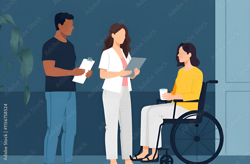 Participating in a Collaborative Meeting with Diverse Team Members in a Modern Workspace Setting