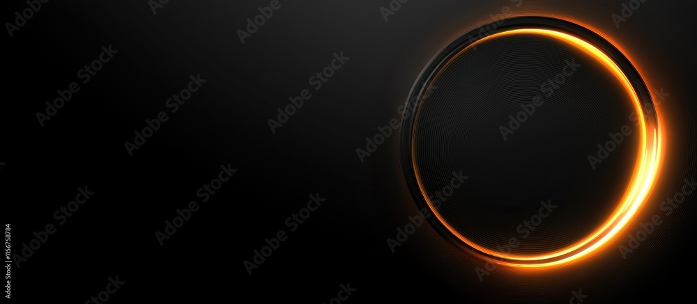 Vibrant Abstract Background with Circular Ring in Bright Neon Colors and Dark Space for Text Overlay Design Vibrant Abstract Background with Circular Ring in Bright Neon Colors and Dark Space for Text Overlay Design