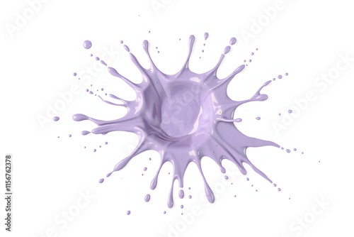 A splash of purple liquid against a white background, showcasing fluid dynamics and color.