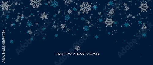 2025 new year background with snowflakes