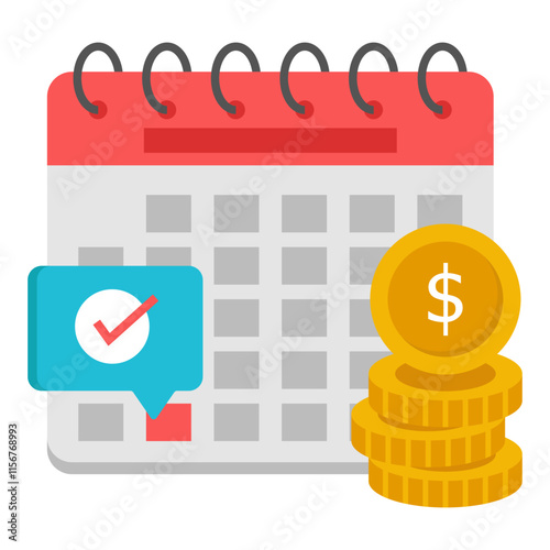 A beautiful design icon of payday