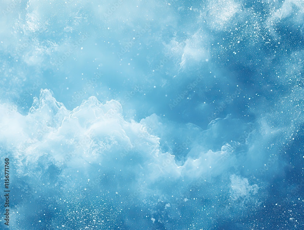 Fototapeta premium Serene Blue Sky with Soft Clouds and Gentle Light Effects, Creating a Tranquil Atmosphere for Background or Conceptual Use in Various Designs