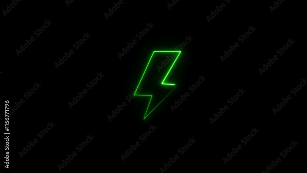 Neon lightning bolt icon. Charge flash icon. Battery charging with a power bolt icon. Glowing neon Charging flashlight icon on black background. Neon lightning bolt icon. Charge flash icon. Battery charging with a power bolt icon. Glowing neon Charging flashlight icon on black background.