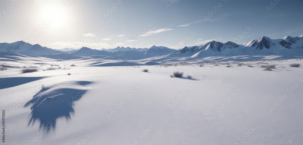 Stark white snowfield, dramatic shadows, sharp contrast, pure, harsh, white Stark white snowfield, dramatic shadows, sharp contrast, pure, harsh, white
