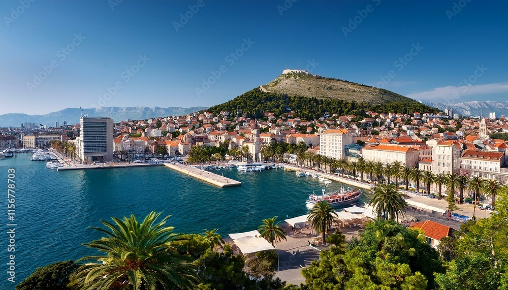 Naklejka premium Old town of Split in Dalmatia, Croatia.