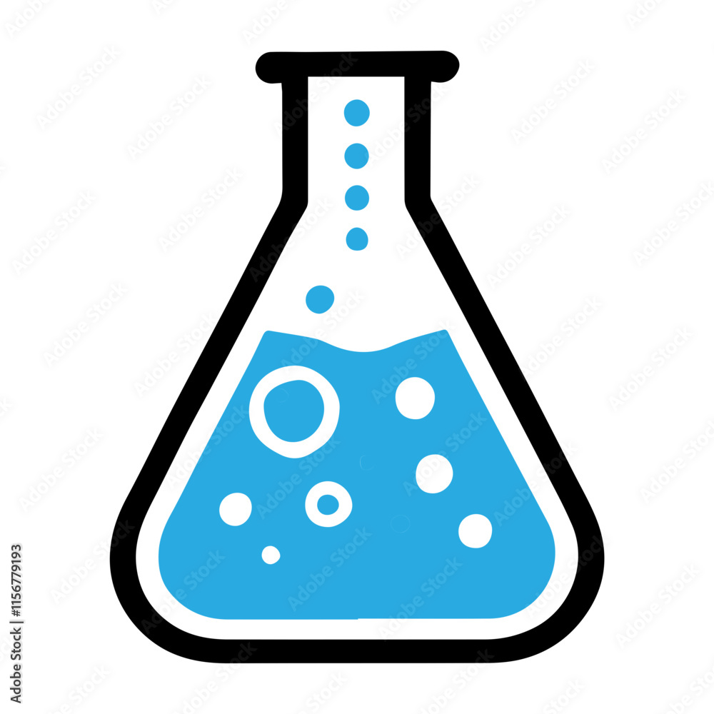 simple chemical flask vector icon flat design simple chemical flask vector icon flat design