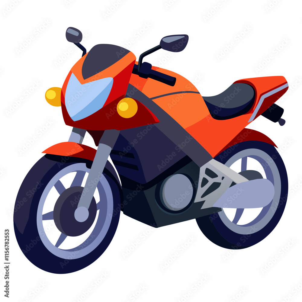 Custom Motorbike Design on White Background Custom Motorbike Design on White Background