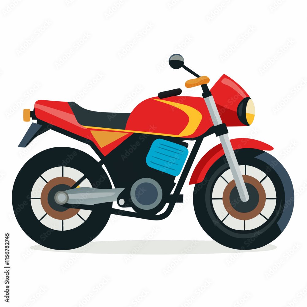 Custom Motorbike Design on White Background Custom Motorbike Design on White Background