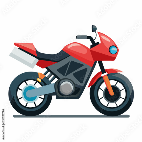 Custom Motorbike Design on White Background