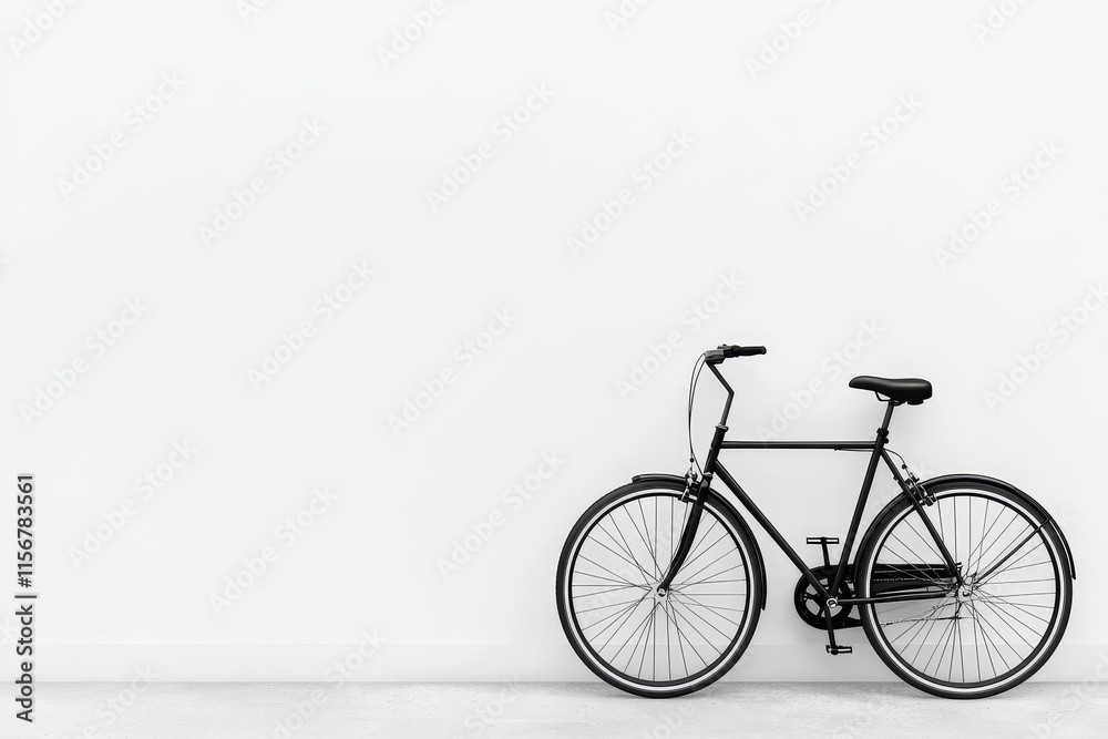 A stylish, black-and-white image of a bicycle on an immaculate white background, signifying simplicity and grace. A stylish, black-and-white image of a bicycle on an immaculate white background, signifying simplicity and grace.