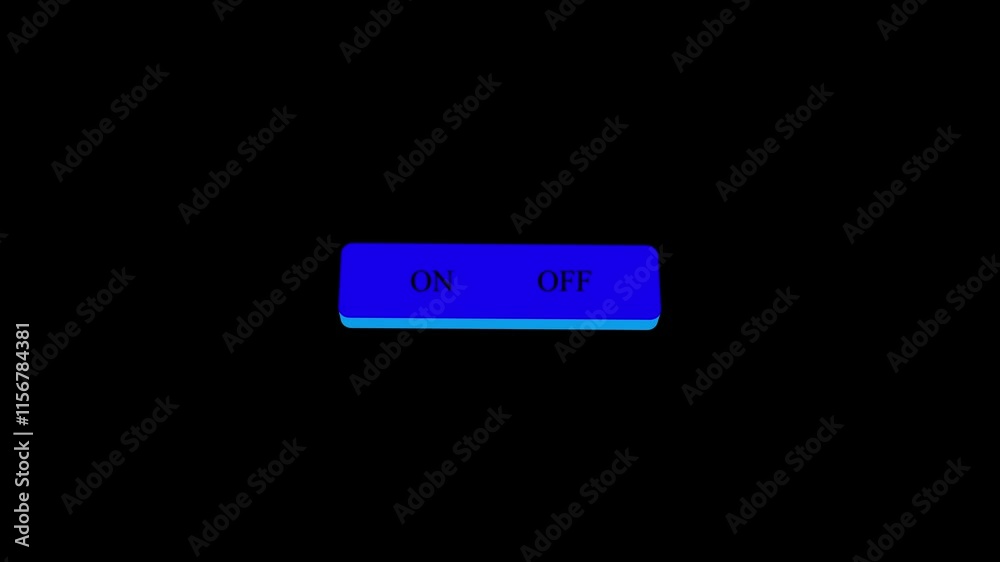 Blue glowing baton on black background animation . Blue glowing baton on black background animation .
