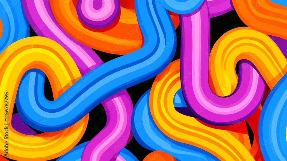 A lively and colorful abstract geometric background with modern dynamic stripes, suitable for business cards, presentations, brochures, banners, and wallpapers. Stock. A lively and colorful abstract geometric background with modern dynamic stripes, suitable for business cards, presentations, brochures, banners, and wallpapers. Stock.
