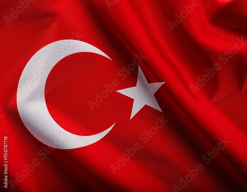 Realistic Turkey flag high quality photo