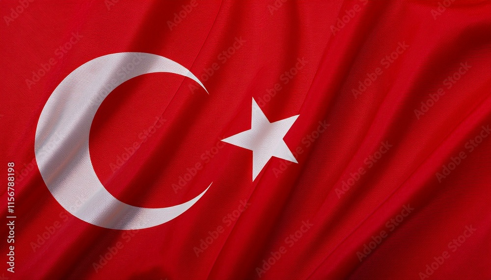 Obraz premium Realistic Turkey flag high quality