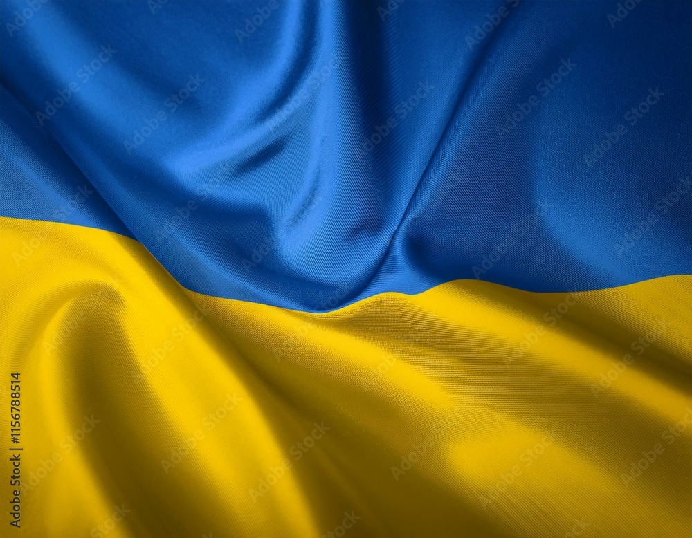 Fototapeta premium Ukraine national flag fluttering