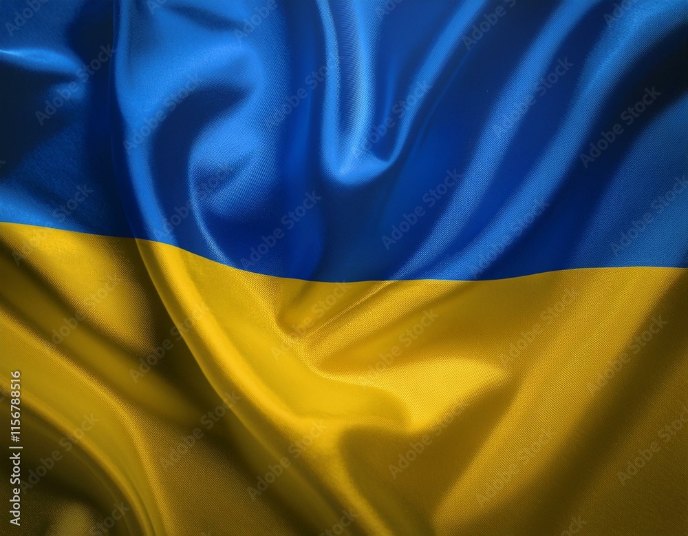 Ukraine national flag fluttering Ukraine national flag fluttering