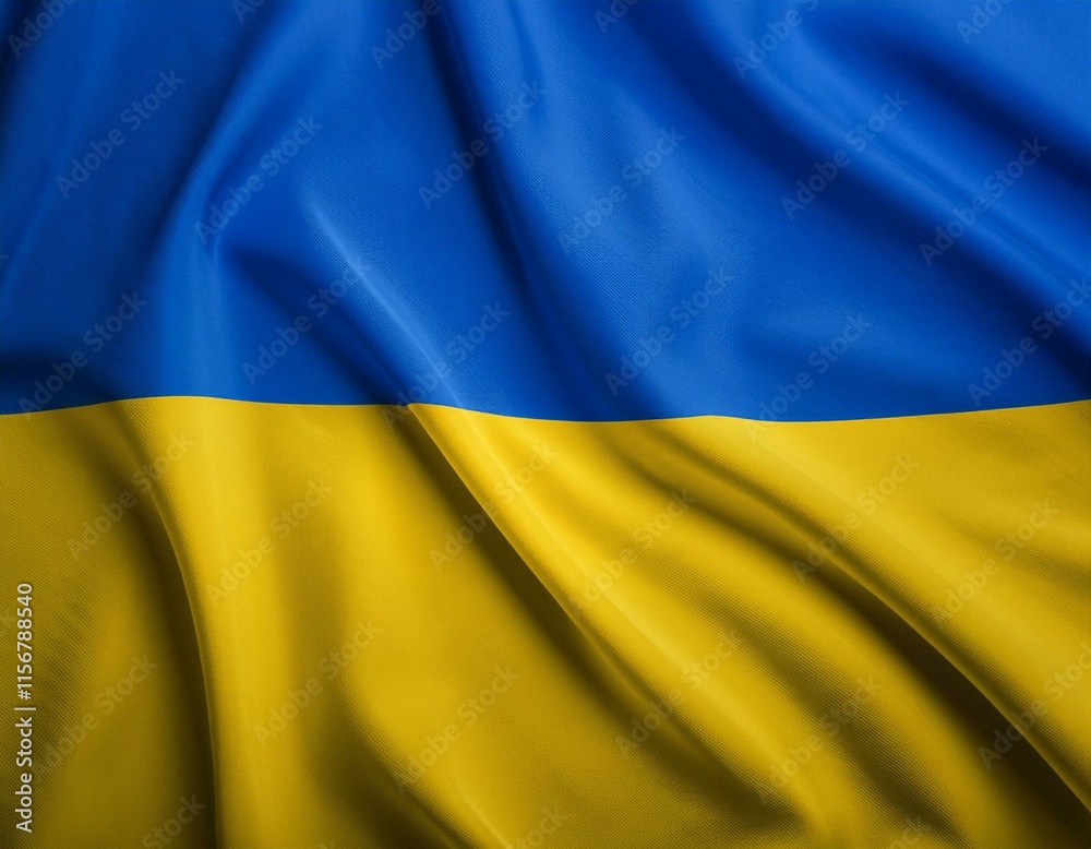 Ukraine national flag fluttering Ukraine national flag fluttering