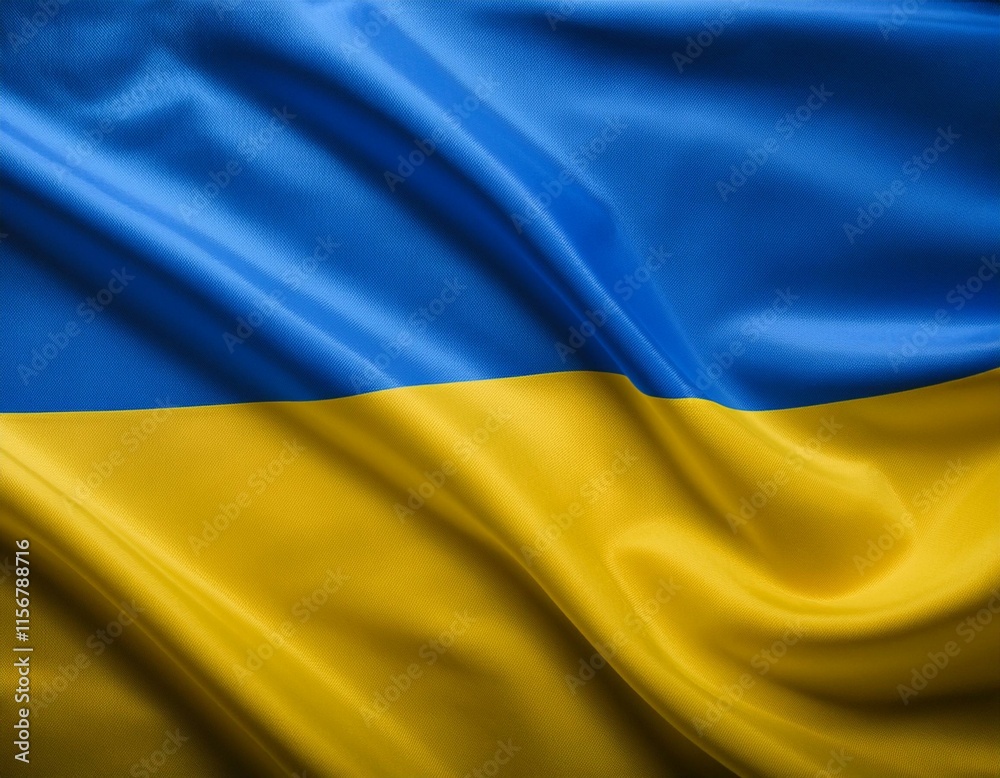 Ukraine national flag fluttering Ukraine national flag fluttering