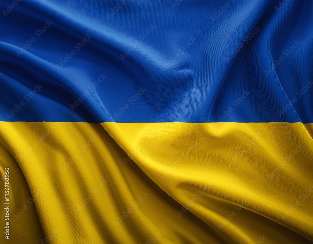 Ukraine national flag fluttering Ukraine national flag fluttering
