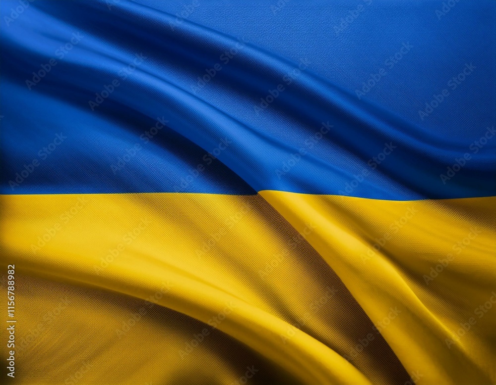 Ukraine national flag fluttering Ukraine national flag fluttering