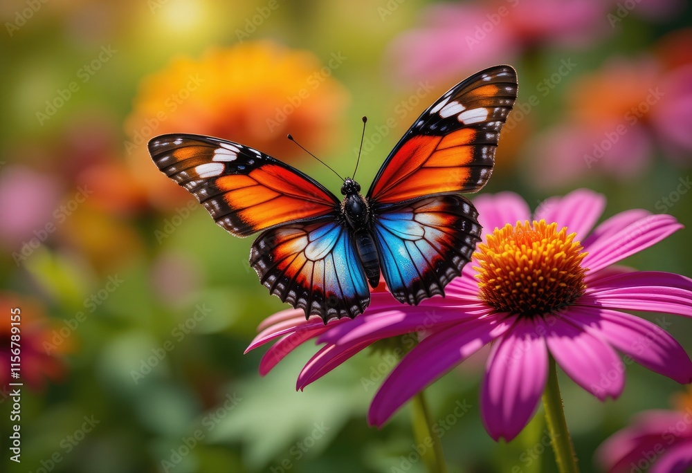 butterfly on flower butterfly on flower