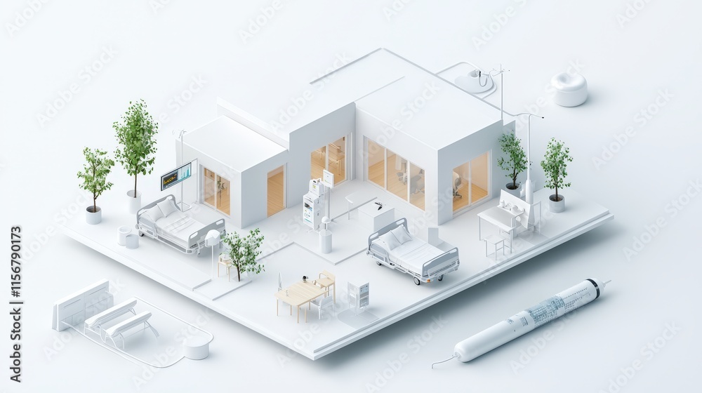 Healthcare facility design showcase medical environment 3d visualization modern aesthetics Healthcare facility design showcase medical environment 3d visualization modern aesthetics