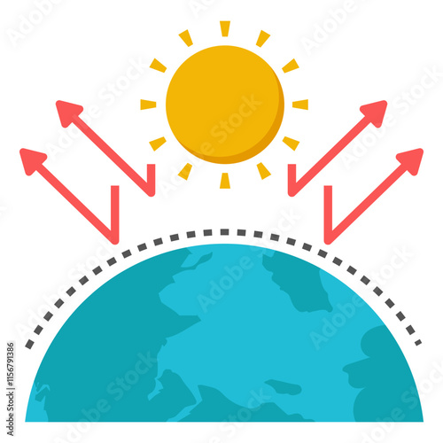 Creative design icon of greenhouse effect