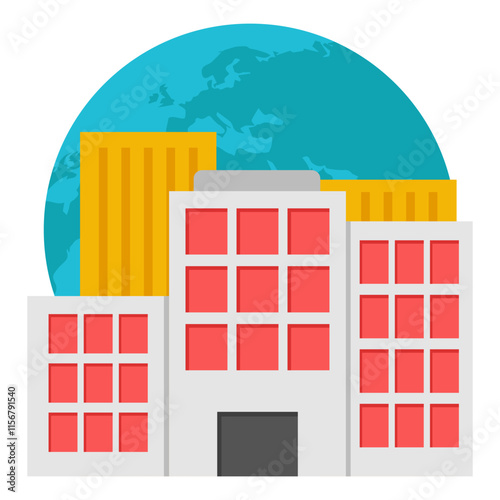 Modern design icon of urbanization