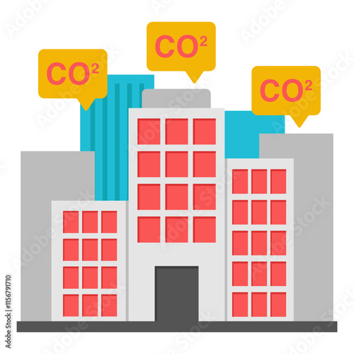 Modern design icon of co2 emission